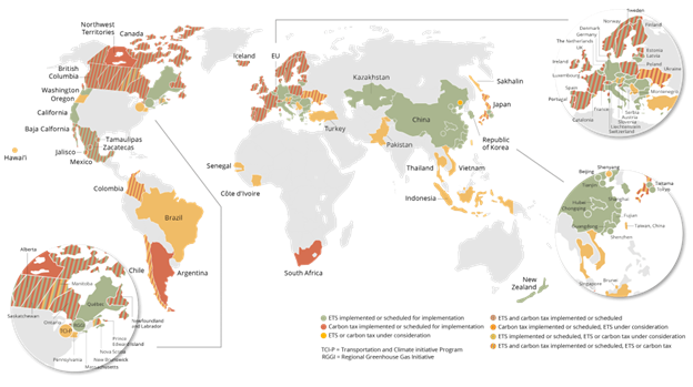 Global Carbon Pricing Map